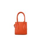 GM1590 terracotta leren tas - 18x20x14cm