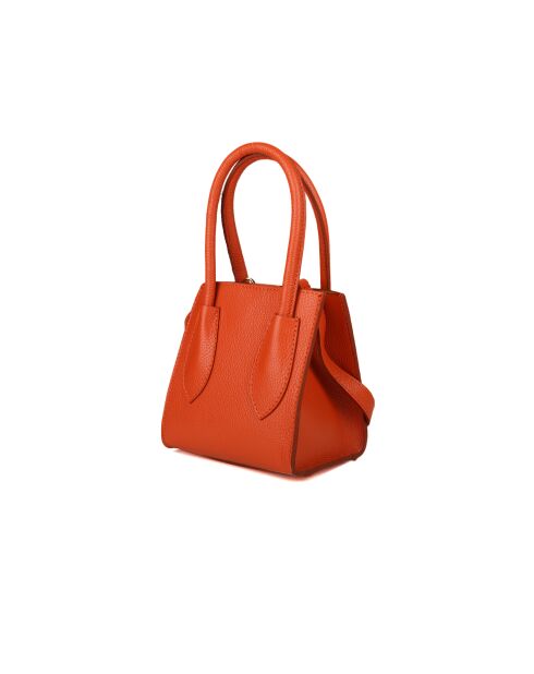 GM1590 terracotta leren tas - 18x20x14cm