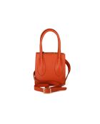 GM1590 terracotta leren tas - 18x20x14cm