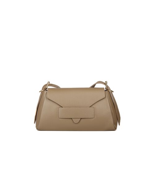 Sac GM1525 en cuir  taupe - 32x18x11cm