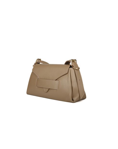 Sac GM1525 en cuir  taupe - 32x18x11cm
