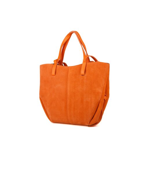 GM1588 oranje leren tas - 30x25x8cm