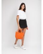 GM1588 oranje leren tas - 30x25x8cm