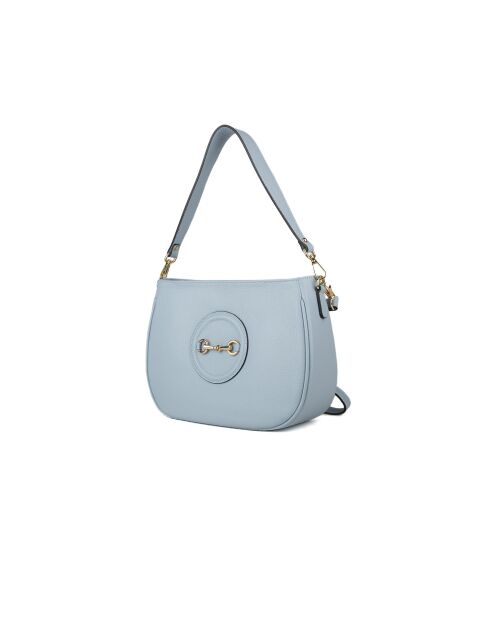 Sac GM1581 en cuir  bleu ciel - 28x20x8cm