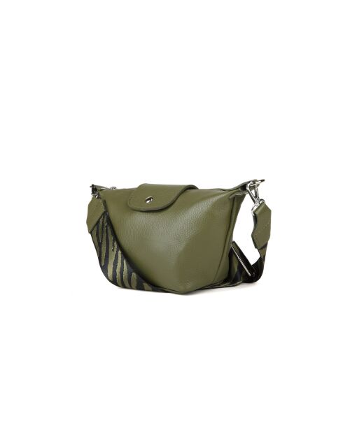 GM1571 militärgrüne Ledertasche - 28x21x15cm