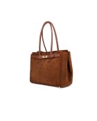 Bolso GM1630 de piel marrón nogal - 35x24x13cm