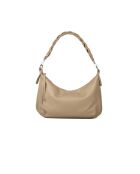 GM1511 beige grijze leren tas - 42x26x7cm