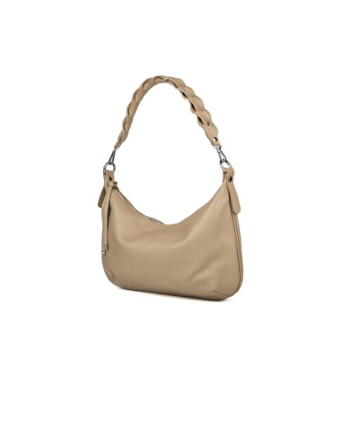 GM1511 beige grijze leren tas - 42x26x7cm