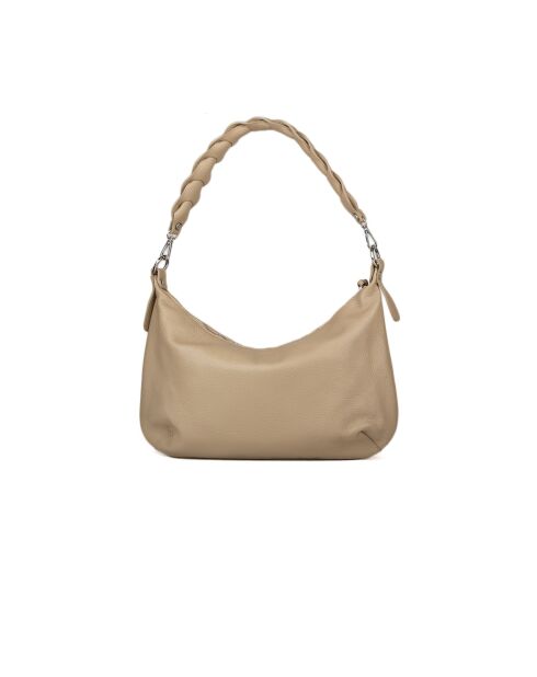 GM1511 beige grijze leren tas - 42x26x7cm