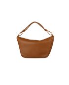 GM1586 goudbruine leren tas - 30x17x10cm