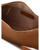 GM1586 goudbruine leren tas - 30x17x10cm