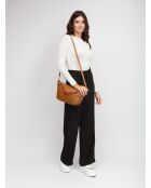 GM1586 goudbruine leren tas - 30x17x10cm