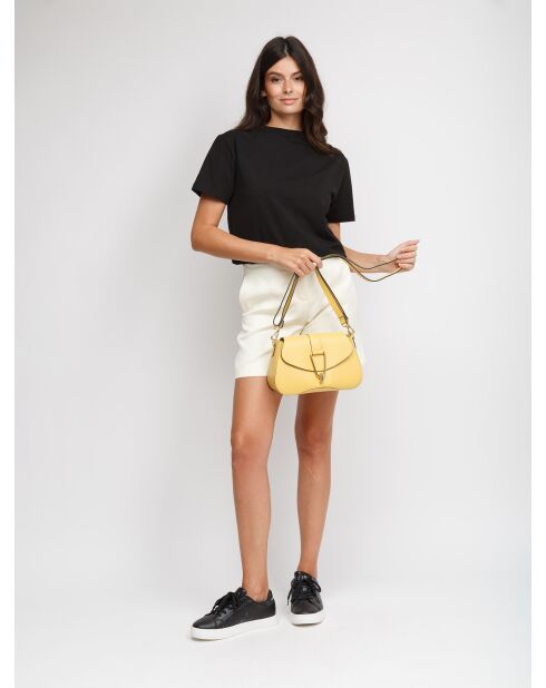 GM1579 Ananasgelbe Ledertasche - 28x16x8cm