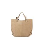 GM1592 beigegraue Ledertasche - 40 x 30 x 10 cm