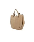 GM1592 beigegraue Ledertasche - 40 x 30 x 10 cm