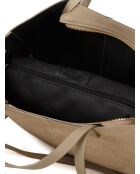 GM1592 beigegraue Ledertasche - 40 x 30 x 10 cm