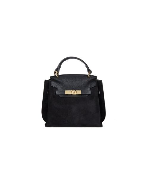 GM1540 schwarze Ledertasche - 23x19x11cm