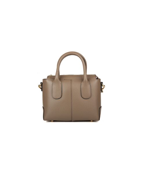 Sac GM1521 en cuir  taupe - 24x19x11cm