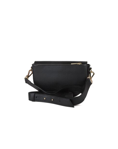Sac GM1606 en cuir  noir - 24x14x8cm