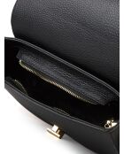 Sac GM1606 en cuir  noir - 24x14x8cm