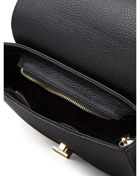 Sac GM1606 en cuir  noir - 24x14x8cm