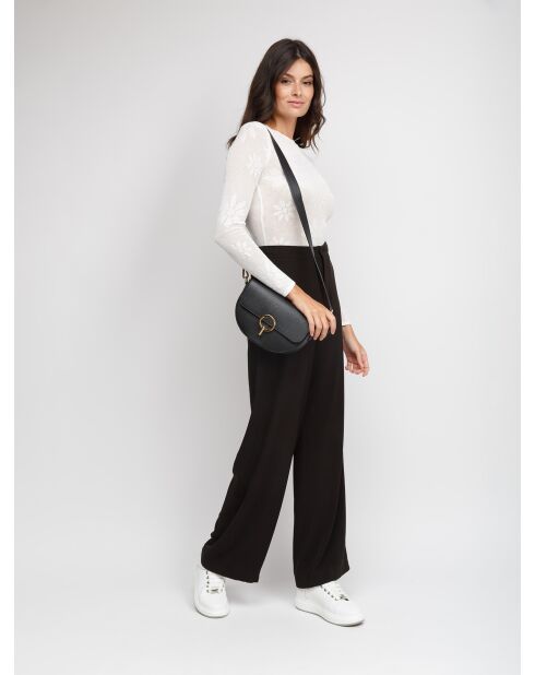 Sac GM1606 en cuir  noir - 24x14x8cm