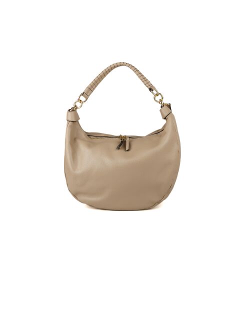Sac GM1608 en cuir  beige grisé - 34x24x7cm