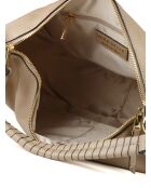 Sac GM1608 en cuir  beige grisé - 34x24x7cm