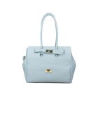 Borsa in pelle blu cielo GM1538 - 36x25x16cm