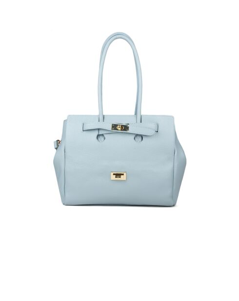 Sac GM1538 en cuir  bleu ciel - 36x25x16cm