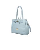 Borsa in pelle blu cielo GM1538 - 36x25x16cm