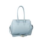Borsa in pelle blu cielo GM1538 - 36x25x16cm