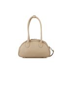 Bolso de piel gris beige GM1597 - 30x15x12cm