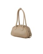 Bolso de piel gris beige GM1597 - 30x15x12cm