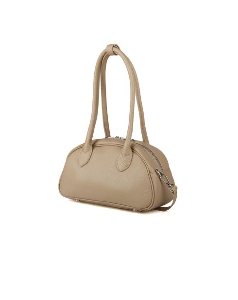 Bolso de piel gris beige GM1597 - 30x15x12cm