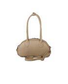 Bolso de piel gris beige GM1597 - 30x15x12cm