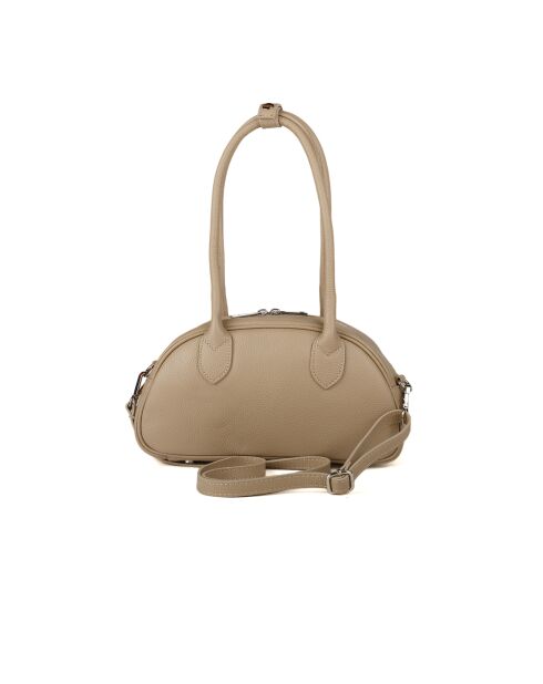Bolso de piel gris beige GM1597 - 30x15x12cm