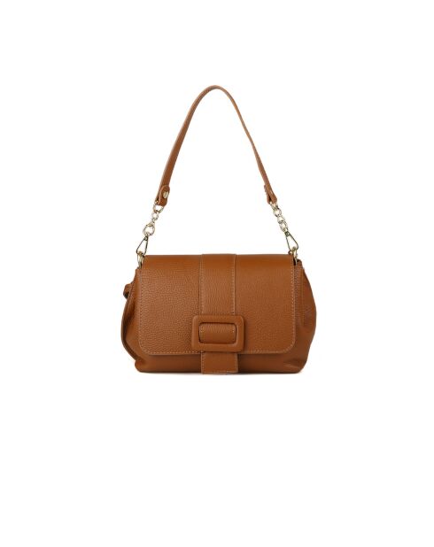 GM1601 goldbraune Ledertasche - 25x18 x8cm