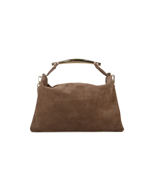 Sac GM1612 en cuir  taupe - 30x18x7cm