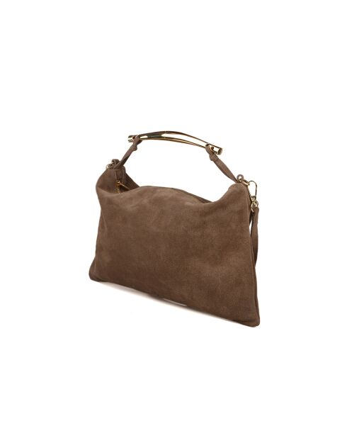Sac GM1612 en cuir  taupe - 30x18x7cm