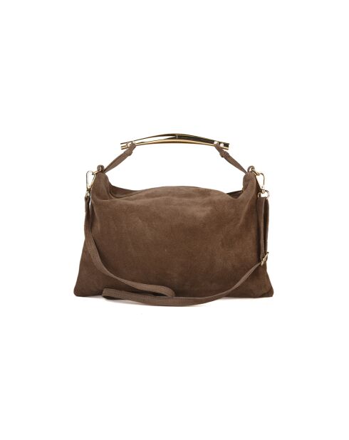 Sac GM1612 en cuir  taupe - 30x18x7cm