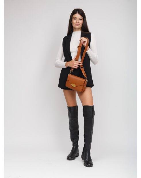 GM1535 goldbraune Ledertasche - 25x16x10cm