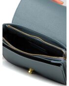 GM1535 stahlblaue Ledertasche - 25x16x10cm