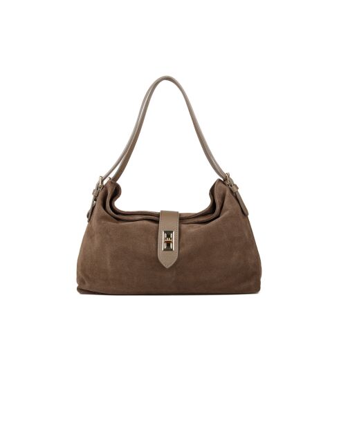 Sac GM1543 en cuir  taupe - 37x24x13cm