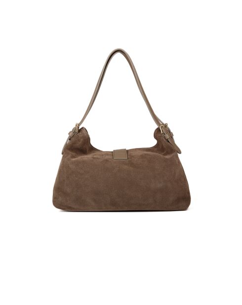 Sac GM1543 en cuir  taupe - 37x24x13cm