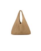 GM1574 beigegraue Ledertasche - 32x20x10cm