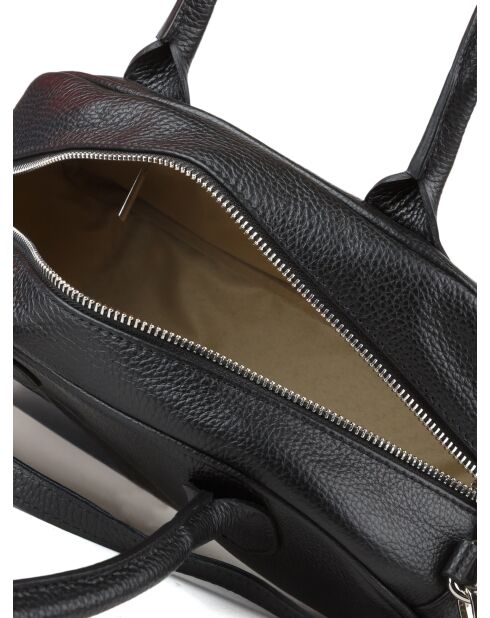 GM1597 zwarte leren tas - 30x15x12cm