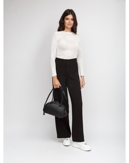 GM1597 zwarte leren tas - 30x15x12cm