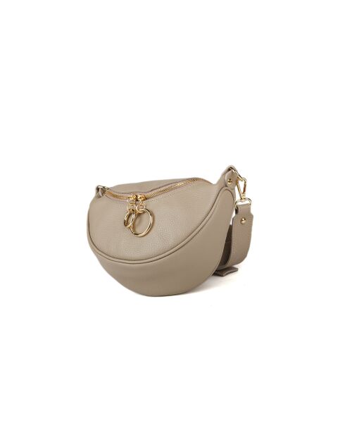 Sac GM1552 en cuir  taupe clair - 26x16x12cm