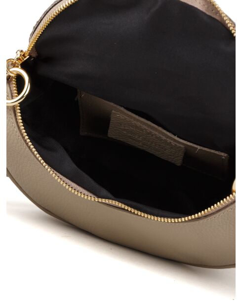 Sac GM1552 en cuir  taupe clair - 26x16x12cm